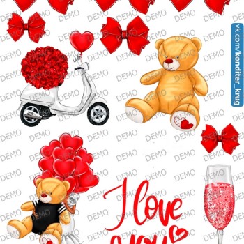 026 Love елементи 5-12 см 026 Love елементи 5-12 см