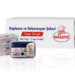 Захарно тесто  ТЪМНОСИН  фондан Ovalette -Katsan 1 кг
