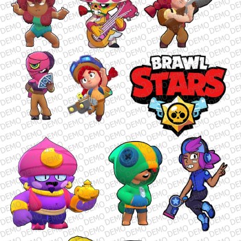 006А Brawl stars /брау старс лога за декорация