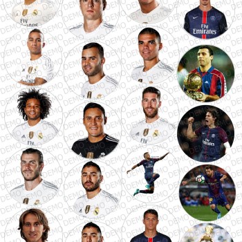 модел 38 Футболен декор за бисквитки /мъфини REAL MADRID модел 38 Футболен декор за бисквитки /мъфини REAL MADRID