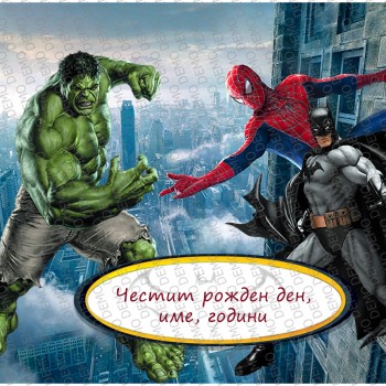 MARVEL005 ГЕРОИ spiderman, batman,hulk