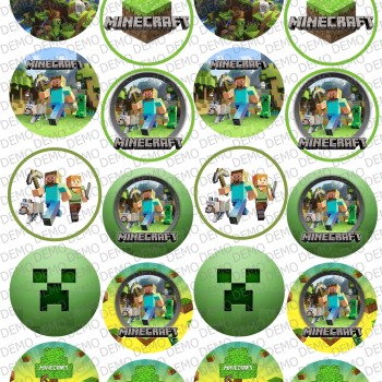 MineCraft004 декор за бисквитки / мъфини MineCraft004 декор за бисквитки / мъфини