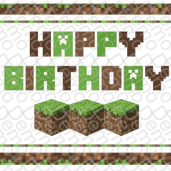 MineCraft001  декор за торта 