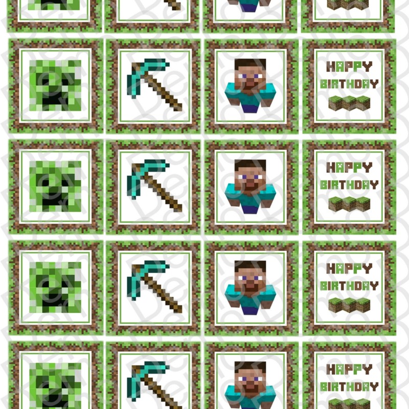 MineCraft005 декор за бисквитки / мъфини MineCraft005 декор за бисквитки / мъфини