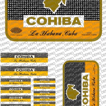 етикет за кутия и пури Cohiba