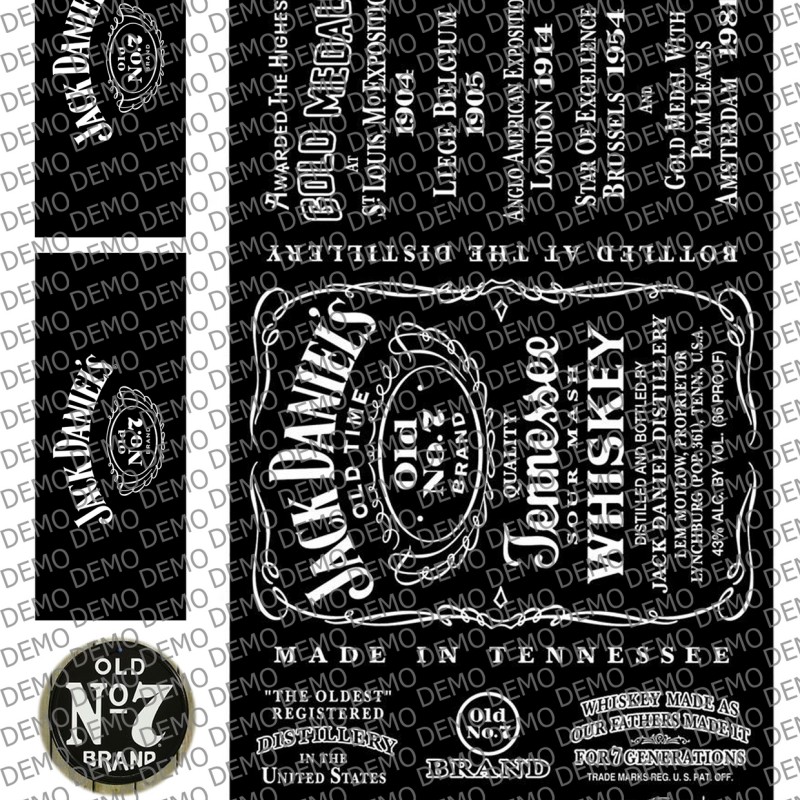 етикет за бутилка jack daniels