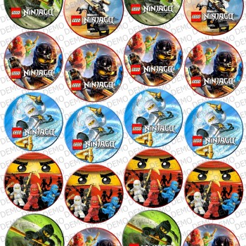 Ninjago 006 - декорация на фонданова или вафлена плака 