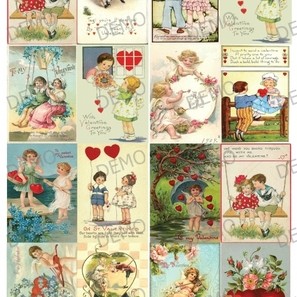 020 Love - 16 бр. декорации  5 * 7 см
