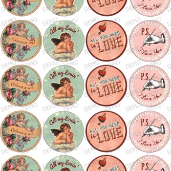 025 Love - 20 бр. декорации на 5 см 025 Love - 20 бр. декорации на 5 см