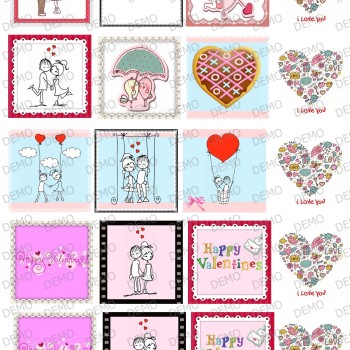 031 Love  20 бр. декорации на  5 см