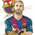  fB03b1 FC Barcelona - Меси  декор за торта
