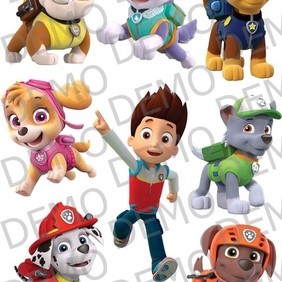Paw patrol 12 - декорация за торта Пес патрул