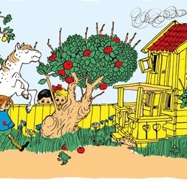 002 Пипи дългото чорапче декор за торта 