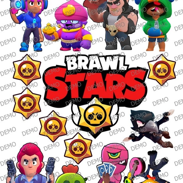 007А Brawl stars /брау старс лога за декорация