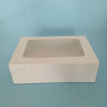 кутия за сладкиши с прозорец 14*20*6,3 см