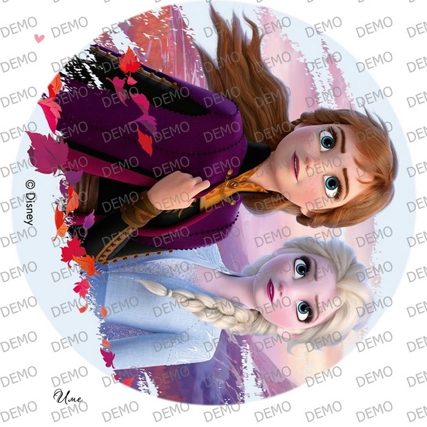  119 frozen  Замръзналото кралство - декорация за торта